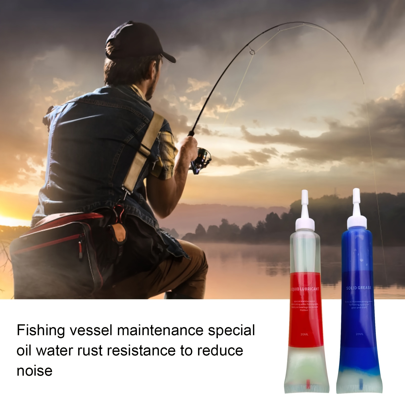 Reel Oil - ชุดอุปกรณ์บำรุงรักษาล้อตกปลา 4 ชิ้น จาระบีป้องกันรอกตกปลา + น้ำมันหล่อลื่นสำหรับบำรุงรักษาลูกปืนรอกตกปลา
